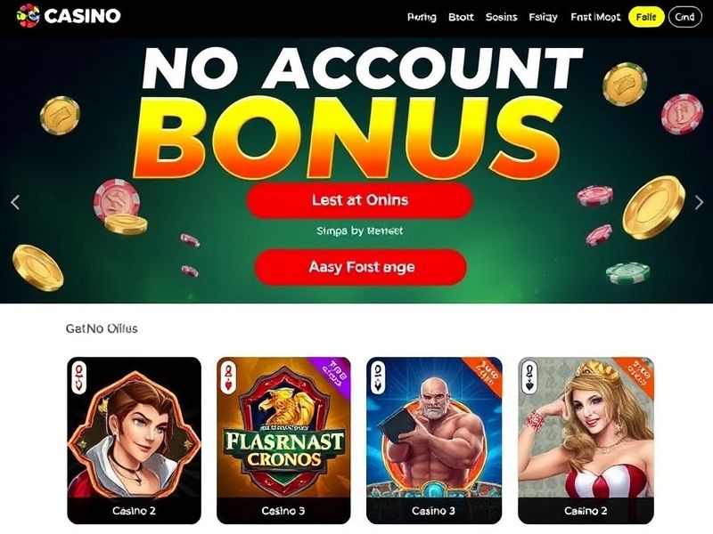 Explore the best no account casino bonuses available for instant play in 2024. Discover no deposit offers, free spins, and top-rated platforms with quick access to your favorite gambling games.